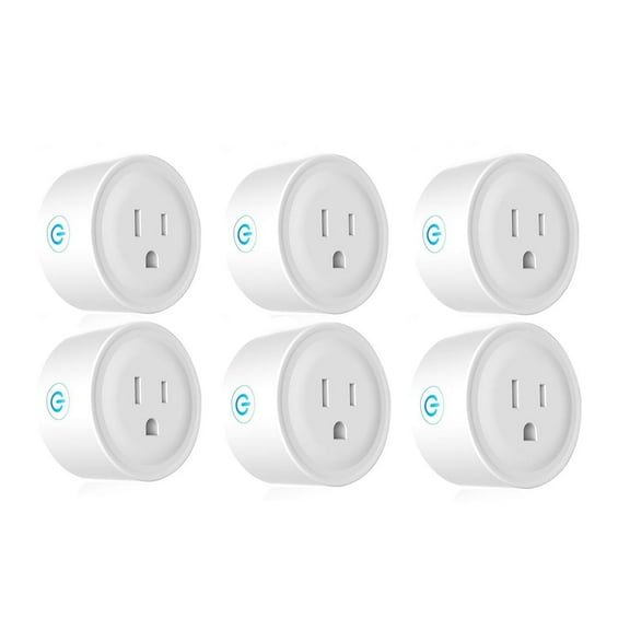 Deco Gear 6 Pack WiFi Smart Plug (Compatible with Amazon Alexa & Google Home), Control Appliances and Electronics from Anywhere