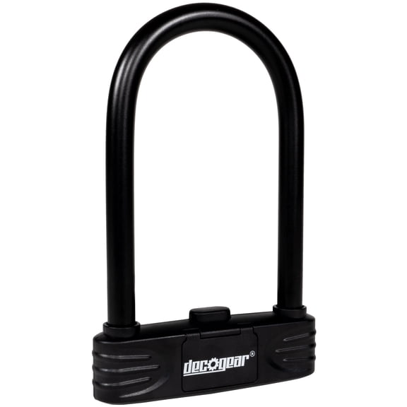 Deco Gear Heavy Duty Combination U-Lock with 16mm Rubberized Steel U-Shackle, Weatherproof Design, Great for Bikes, Motorcycles, Scooters, Gates, Fences, and More