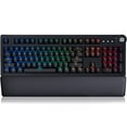 thumbnail image 1 of Deco Gear Mechanical Gaming Keyboard with Cherry MX Red Switches, Fast Adjustment Knob, Quick Access Function Keys, Customization Software, Detachable Ergonomic Wrist Pad, 104 Keys, USB Plug-n-Play, 1 of 11