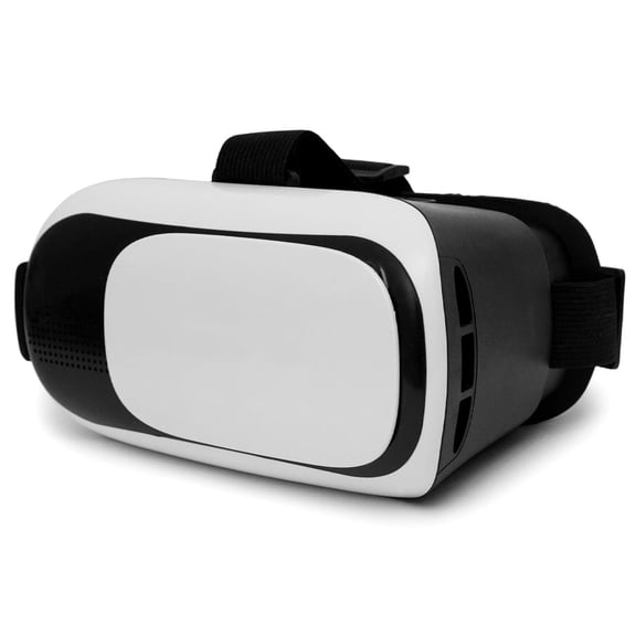 Deco Essentials VR Viewer for Mobile Games, Movies, and Augmented Reality | for 3.5"-6" Android & iPhones | Adjustable Straps and Lens | Audio Ports | (DGVR100BK)