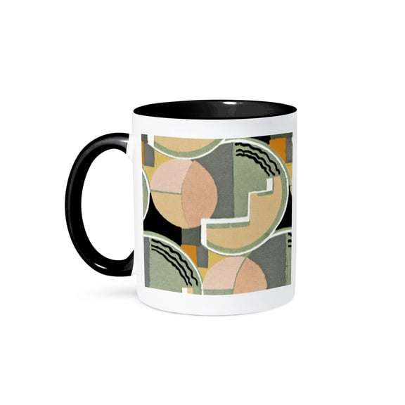 Deco Geo Mug 11oz Two-Tone Black