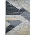 thumbnail image 1 of Deco Home 5.25' x 7.5' Black/Tan Modern Abstract Indoor Area Rug with Non-Slip Backing, Serged Edges, .4" Pile Height, Soft Polypropylene, 1 of 1