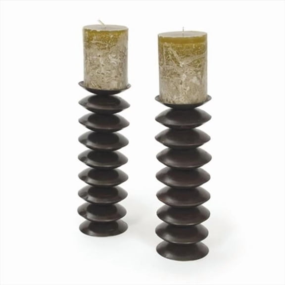 Deco Home DS01 Disc Candlesticks - Black Iron