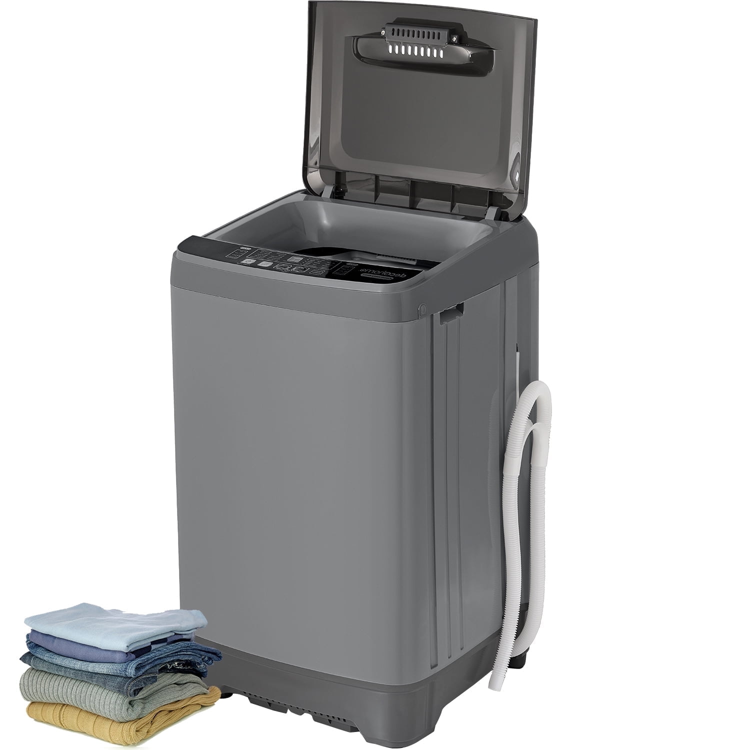 Deco Home Fully Automatic Portable Washing Machine 1.8 Cu ft 16lbs Capacity 10 Programs
