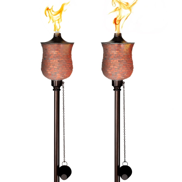 Tabletop Torch Kit – Mason Jar Oil Lamp With Fiberglass Wick, Refillable Outdoor Garden Decor For Camping & Parties