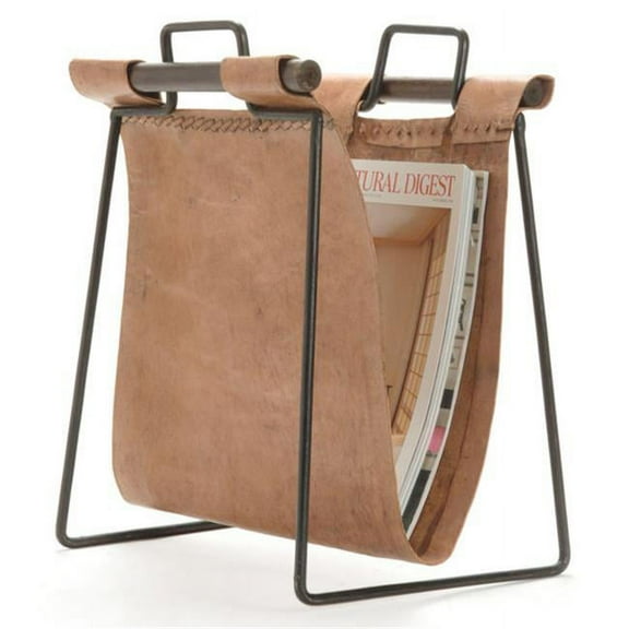 Deco Home Iron and Leather Magazine Rack