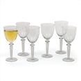 thumbnail image 1 of Deco Home Set of Six Coil White Wine Glasses, 1 of 1