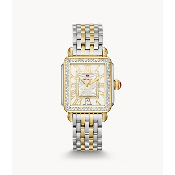 Deco Madison Diamond Two-Tone 18K Gold Diamond Dial Watch Match Deco Madison Diamond Two-Tone 18K Gold Diamond Dial Watch