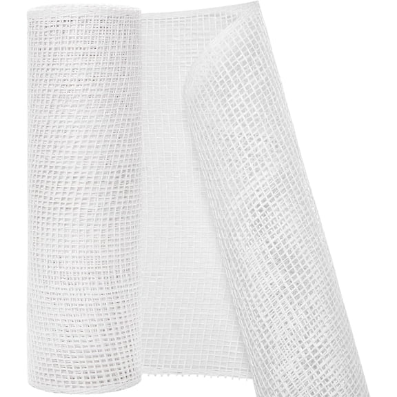 Deco Mesh 10 Inch x 15 Feet Decor Mesh Ribbon Imitation Burlap Deco Mesh Wreath Supplies PP Plastic Mesh Roll for Spring Wreaths, Swags, Craft, Party Decoration (1Rolls))