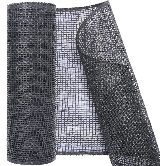 Deco Mesh 10 Inch x 15 Feet Decor Mesh Ribbon Imitation Burlap Deco Mesh Wreath Supplies PP Plastic Mesh Roll for Spring Wreaths, Swags, Craft, Party Decoration (1Rolls))