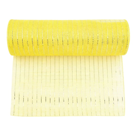 Deco Mesh Ribbon 9.8FT Tulle Fabric Roll Metallic Foil Mesh Ribbon for Christmas Party Decorations,DIY Crafts & DIY Projects Valentine's Easter Wreath and Home Decorating