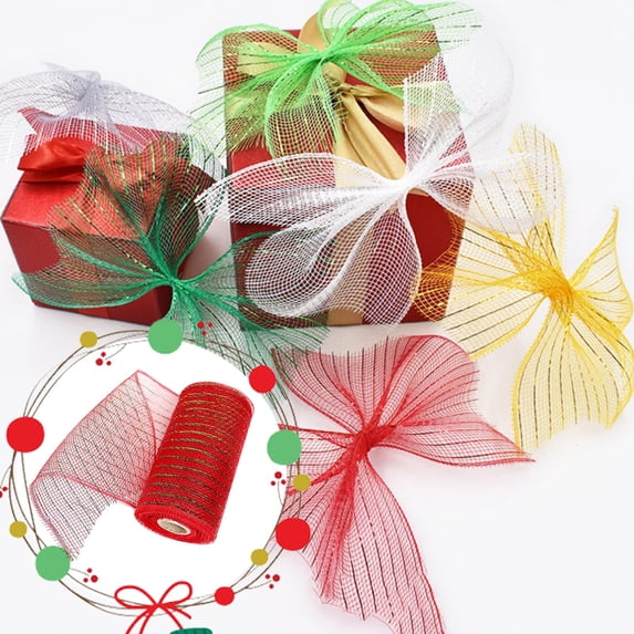 Deco Mesh Ribbon Roll 15cm Wide 10 Yards Polypropylene Netting with ...
