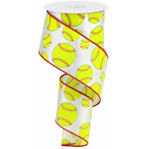 Deco Mesh for Making Adorable and Fun Baby Shower Balloon Arches and Backdrops, Softball Wired Edge Ribbon - 10 Yards (2.5 Inches)