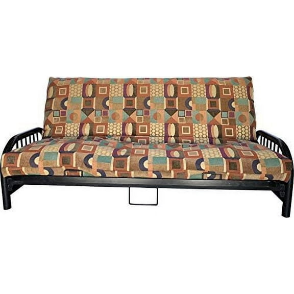 Deco Multi Premium Chenille Futon Mattress Covers, Heavy Duty Bed Protector, Twin, Queen, Full Size. (Full Size Splits 54 x 54 & 21 x 54, Deco Multi Shapes)