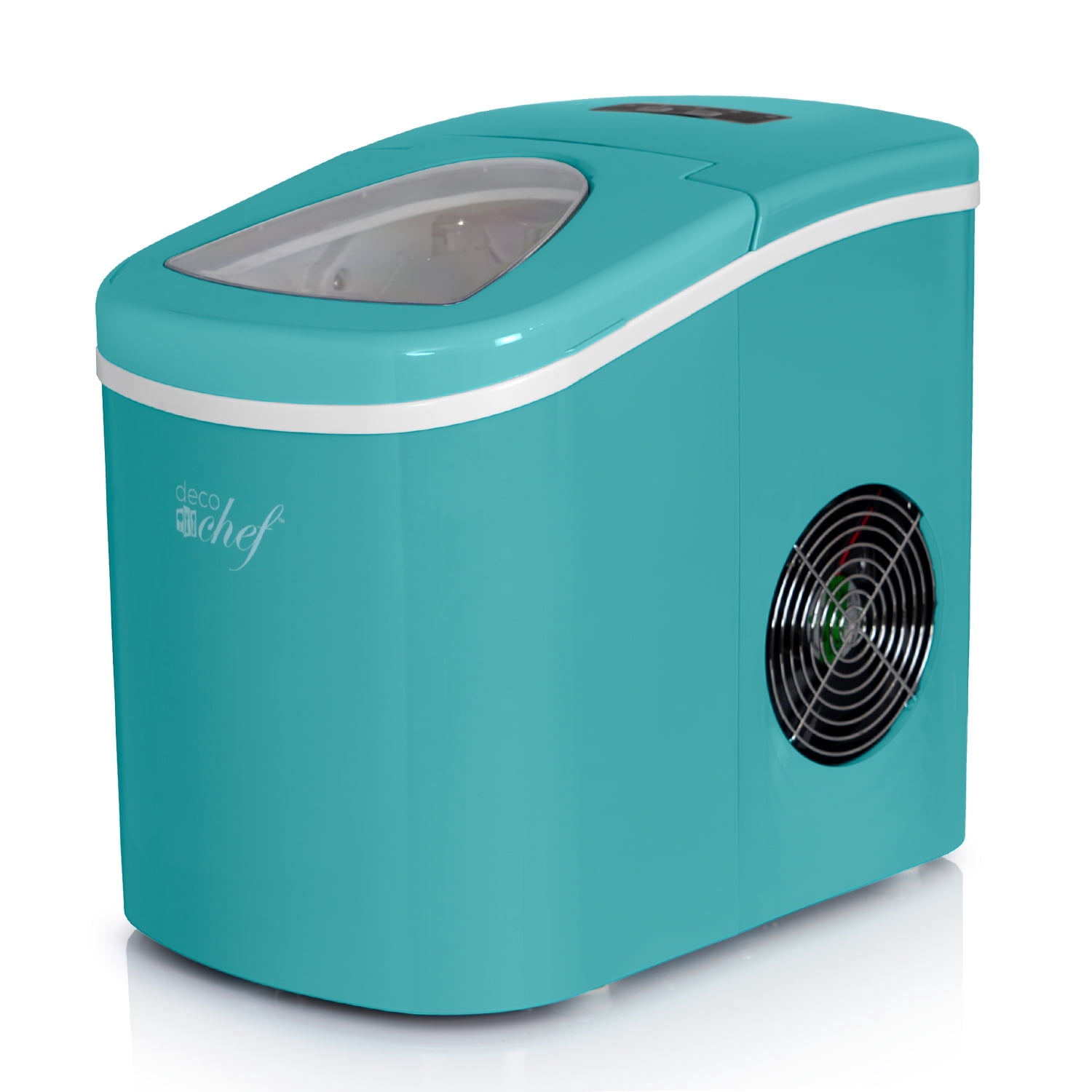 Deco Rapid Portable Automatic Electric Countertop Ice Maker - 6 Great Colors Compact Top Load 26 Lbs. Per Day Great For Party Hosting Never Run Out Of Ice Again, Self Cleaning (Turquoise)