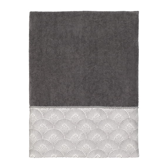 Deco Shell Embroidered Bath Towel - Nickel