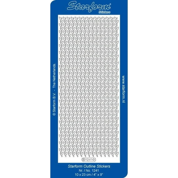 Deco Stickers - Leaf Border - Silver
