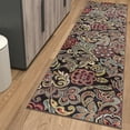 thumbnail image 1 of Deco Transitional 2' x 7.7' Brown and Red Polypropylene Indoor Area Rug, 1 of 8