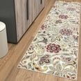 thumbnail image 1 of Deco Transitional 2' x 7.7' Ivory and Red Polypropylene Indoor Area Rug, 1 of 8