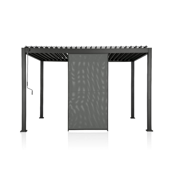 Deco Wall Screen Panel for Pergola 111 Series, Aluminum Privacy Screen with SPF 30 Protection, Weatherproof and Rust-Resistant, Gray