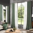thumbnail image 1 of Deco Window 100% Blackout Curtains for Room Decor 90 inch Long (Sea Foam, 52"W x 90"H, 2 Panel), 1 of 5