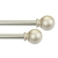 thumbnail image 1 of Deco Window 5/8" Adjustable Finial Curtain Rod Set with Bracket, 48"-84", 1 of 7