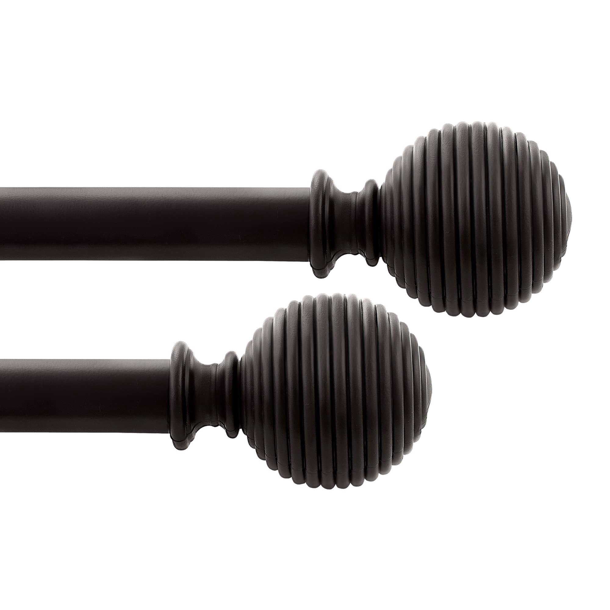 Window Expandable Rod Deco Window 2 Pcs 36 to 66 Extendable Curtain Rod for Windows with Ball ...