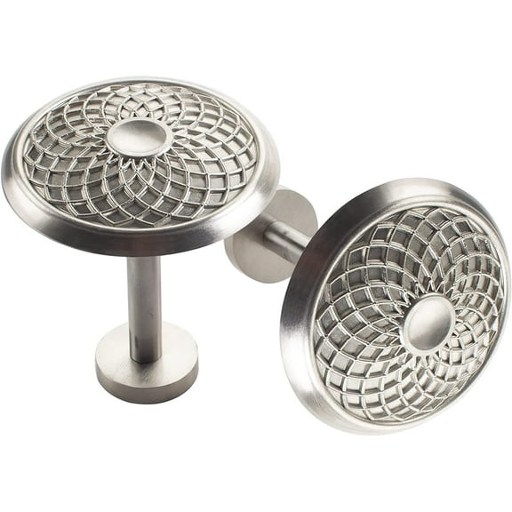 Deco Window 2 Pcs Curtain Holdback for Curtains Wall Mounted Sheer and Blackout Panels (Silver)