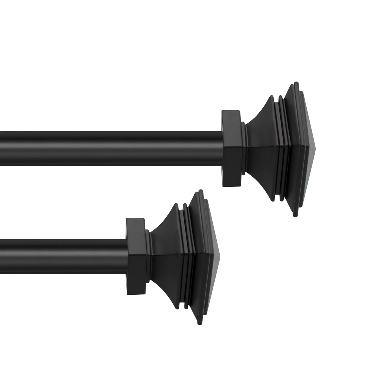 Window Frame Rods Deco Window 72 to 144 inches 2 Pcs Adjustable Curtain Rod for Windows ...