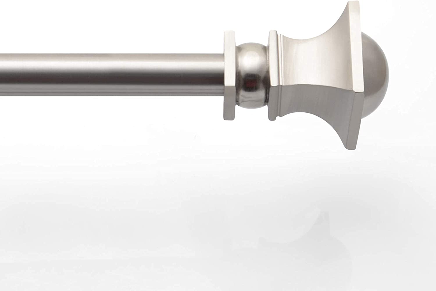 Allen 72"144" Adjustable Single Curtain Rod With Decorative Finials