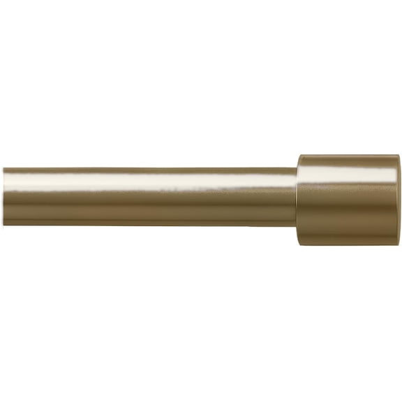 Deco Window Adjustable Curtain Rod for Windows 44 to 120 Inch (Pack of 1) Extendable Heavy Duty 1 Inch Iron Aries with Finials Wall Mounted Curtain Rods (Gold)