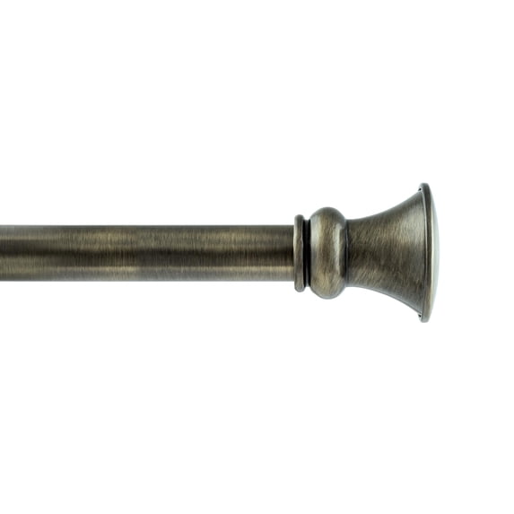 Deco Window Modern 1 Inch Brass Egyptian Adjustable Single Curtain Rods, 44 Inch - 120 Inch