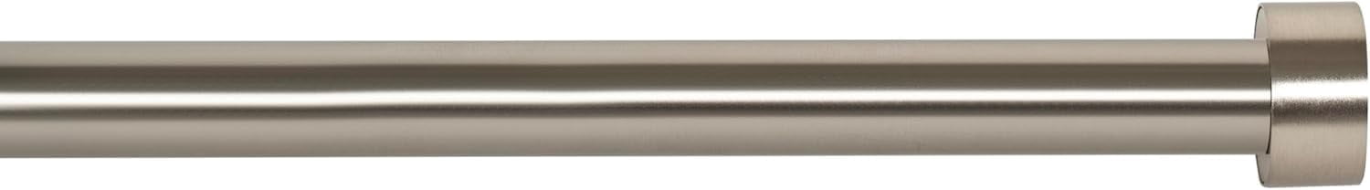 Deco Window Minimalist 1 Inch Solid Pluto Adjustable Single Curtain Rods, 44 - 120 Inch