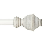Deco Window Adjustable Curtain Rod for Windows 18 to 44 Inch Pack of 1 Extendable Curtain Rod with Cambria Finial Ivory