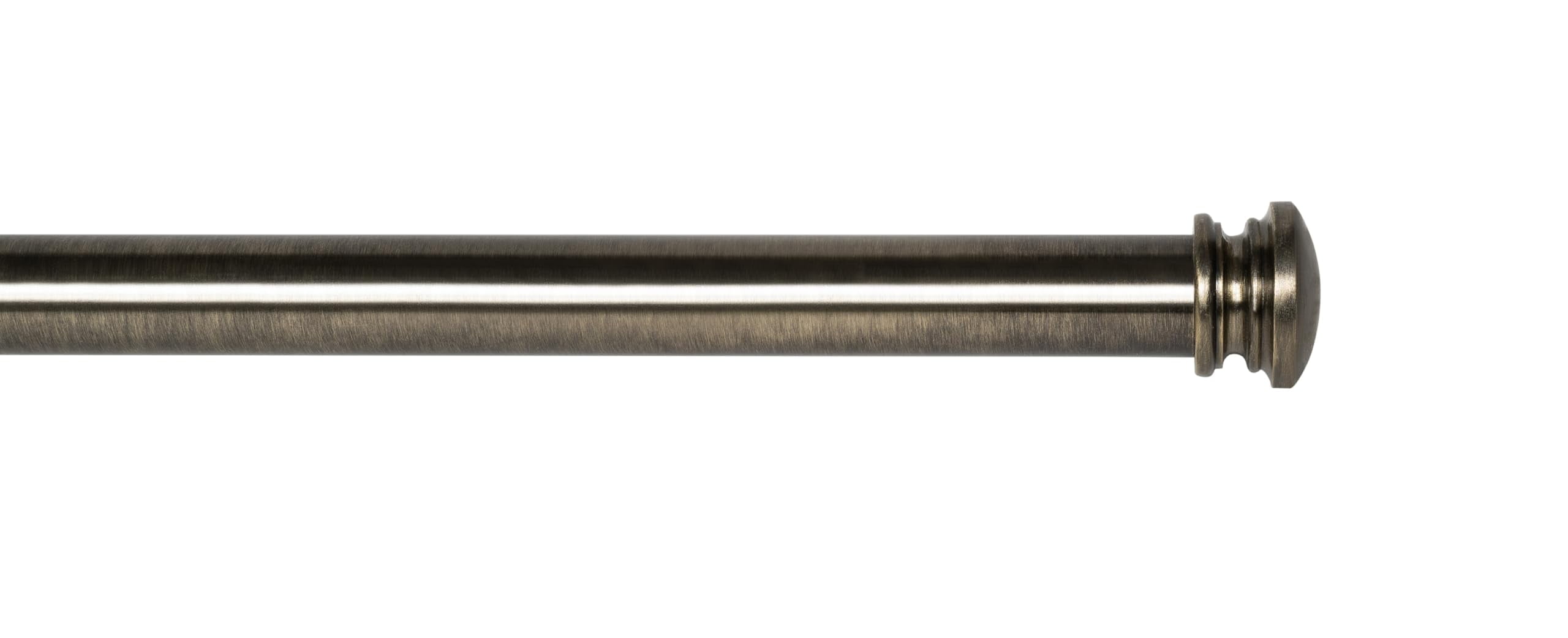 Deco Window Adjustable Curtain Rod for Windows 44 to 120 Inch (Pack of 1) Extendable Curtain Rod with End Cap Finial (Brass)