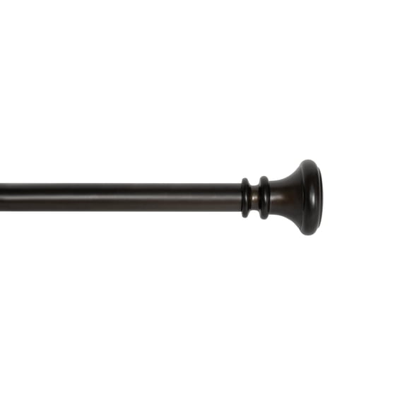 Deco Window Vaso 1 in Imperial Bronze Vaso Adjustable Single Curtain Rods, 44 in - 120 in