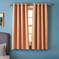 thumbnail image 1 of Deco Window Polyester Blackout curtains, Room Darkening Curtains for Bedroom and Living Room - Set of 2 ( Eyelet,Peach, 5FT), 1 of 7