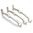 thumbnail image 1 of Deco Window Set of 3 Double Curtain Drapery Rod Bracket Holders for 3/4 and 3/4 Inch Rods, Wall-Mounted Metal Rod Brackets - Satin Silver Satin Silver 3/4"/3/4", 1 of 4