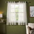 thumbnail image 1 of Deco Window Sheer Curtains 60 Inch Long for Home Decoration (Champagne, 52"W x 60"H, 2 Panels), 1 of 5