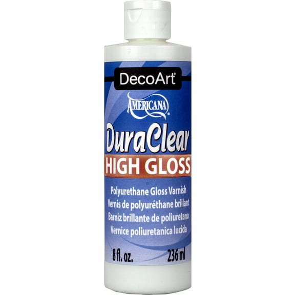 DecoArt DuraClear High-Gloss Varnish, 8 fl oz, Clear Acrylic Sealer for Art, Crafts & Décor