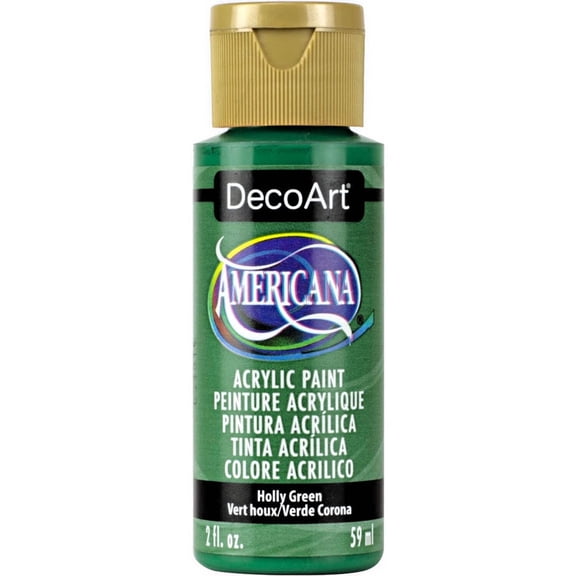 DecoArt Americana Acrylic Paint 2oz-Holly Green - Opaque