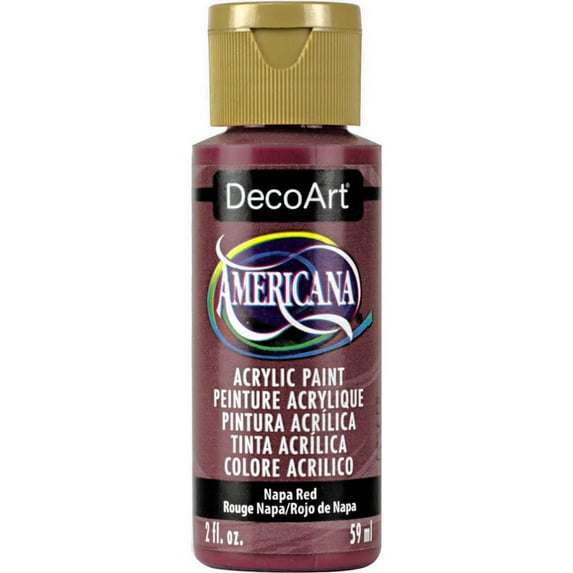 DecoArt Americana Acrylic Paint, 2 oz, Red Color Family, Matte Finish