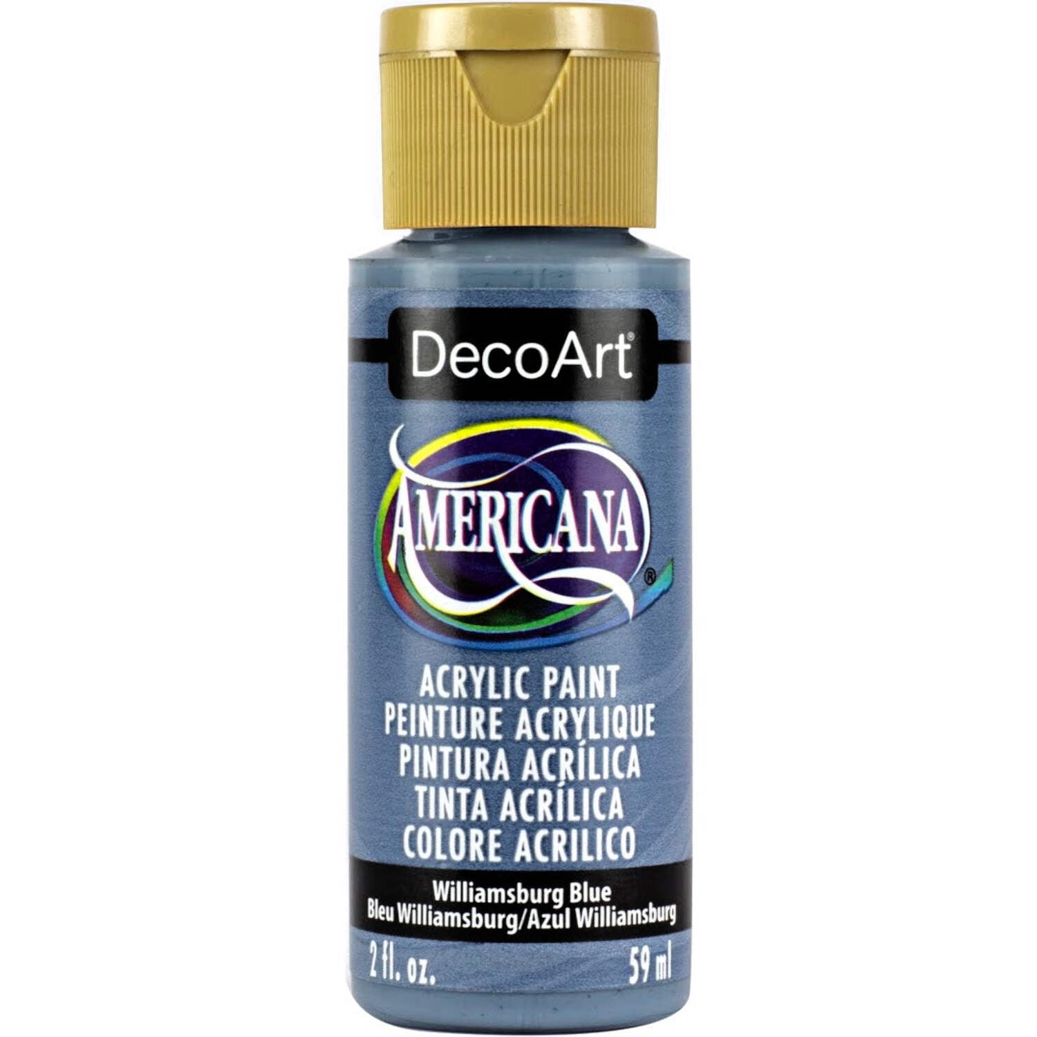 DecoArt Americana Acrylic Paint, 2 oz, Blue Color Family, Matte Finish