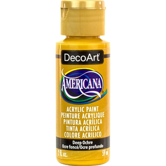 DecoArt Americana Acrylic Paint 2oz-Deep Ochre
