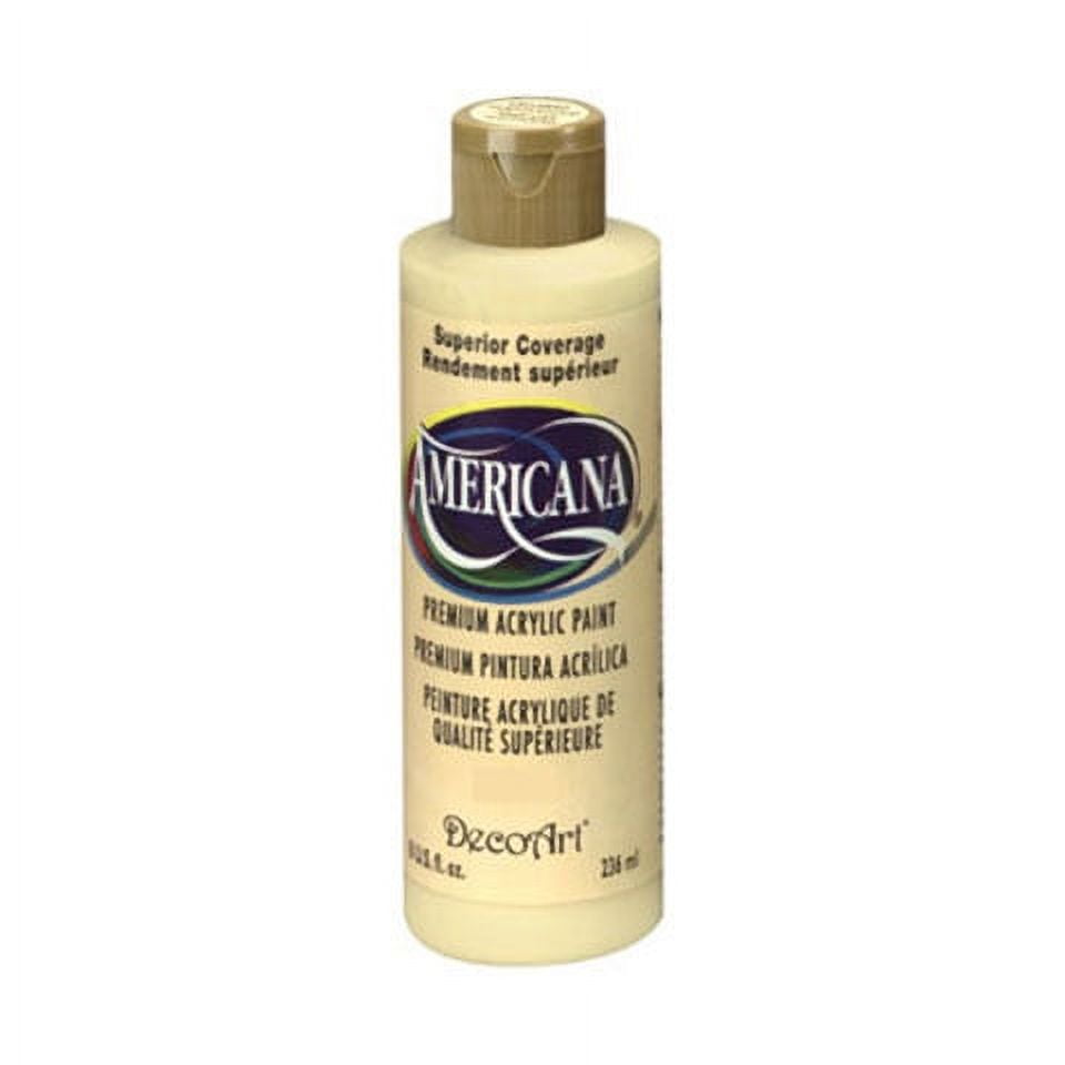 DecoArt Americana Acrylic Paint - 8 Oz Buttermilk, Non-Toxic Matte Finish For Crafts & Home Decor