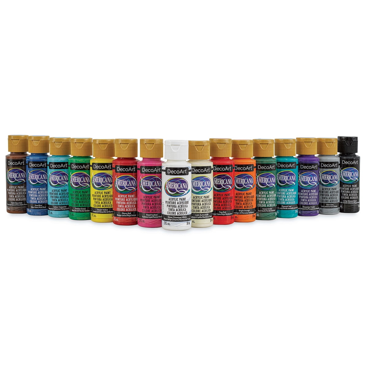  Americana Acrylics Paint, Set of 18 Colors, Popular Picks, 2 fl  oz Bottle