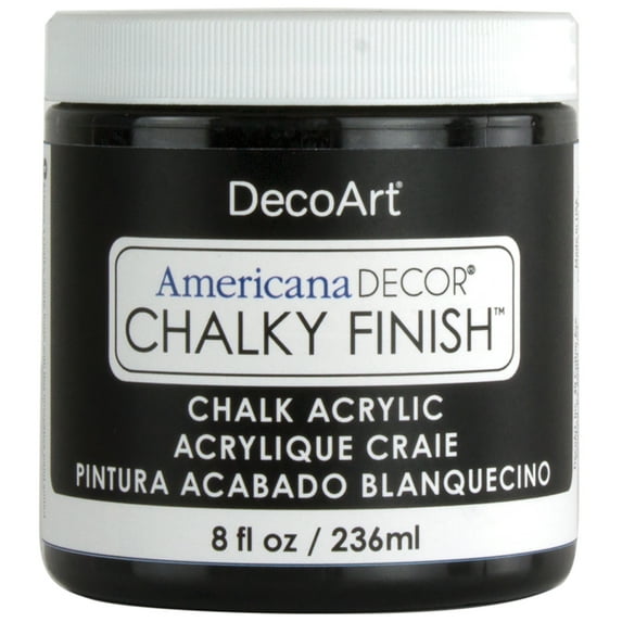 DecoArt Americana Chalky Finish Paint 8oz-Carbon