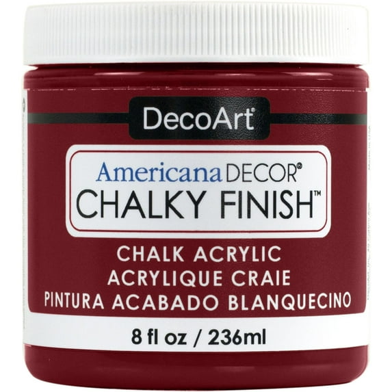DecoArt Americana Decor Chalky Finish Paint, 8 oz., Rouge
