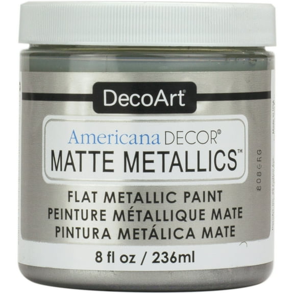 DecoArt Americana Decor Matte Metallic Paint, Silver
