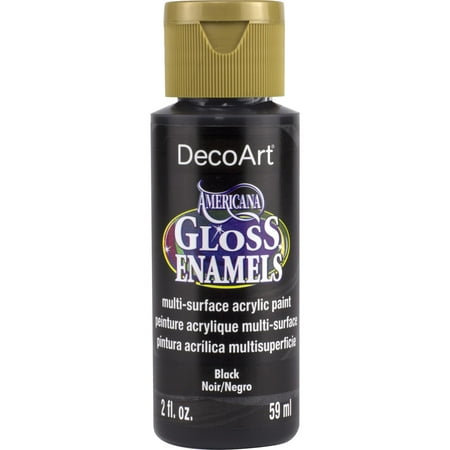 DecoArt Americana Gloss Enamels Acrylic Paint, 2 oz., Black
